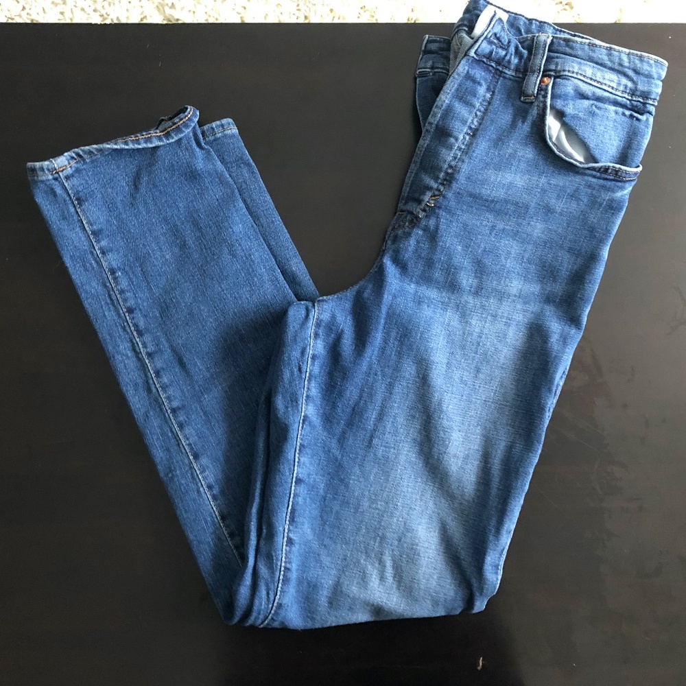 H&M Denim Blue High Waisted Mom Jeans